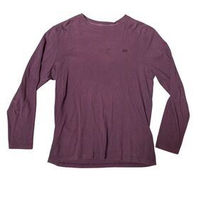 Lacoste Crew Neck Red Long Sleeve Burgundy Men's Size 6 XL Preowned Shirt